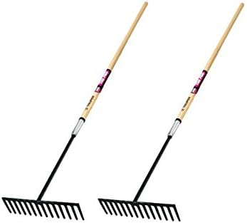 Truper 33105 / R-14XSH - 60" (1.52 mt), Asphalt Rake, Heavy Pattern, 14 Tines, 1/2" Shank (2 Pack)