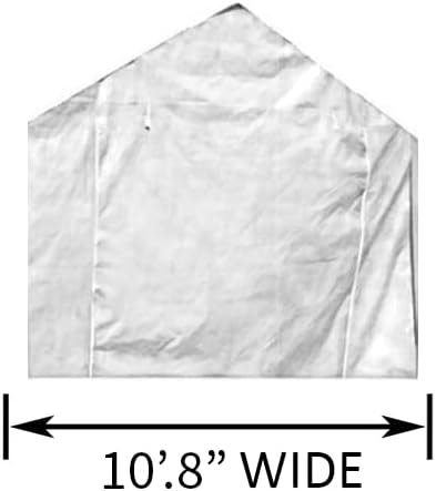 10X20 Canopy Tarp Carport (Front Panel White)