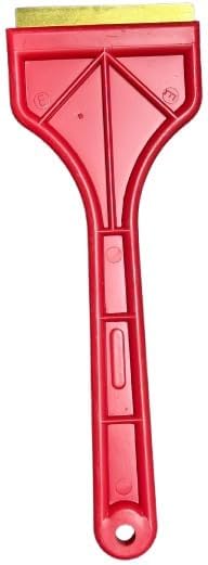 25-555-Red Brass Blade Ice Scraper – Scratch-Free, Rustproof, Heavy-Duty Ice Remover Tool, Red