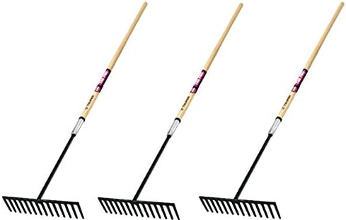 Truper 33105 / R-14XSH - 60" (1.52 mt), Asphalt Rake, Heavy Pattern, 14 Tines, 1/2" Shank (3 Pack)