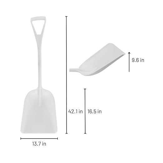 SPARTA 41077EC04 Plastic Sanitary Shovel, Food Safe Plastic Shovel For Commerical Kitchens, 14 Inches, Yellow