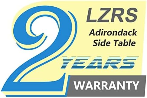 LZRS Double Adirondack Side Table, Outdoor Side Tables, End Tables for Patio, Backyard,Pool, Indoor Companion, Easy Maintenance & Weather Resistant(Grey)