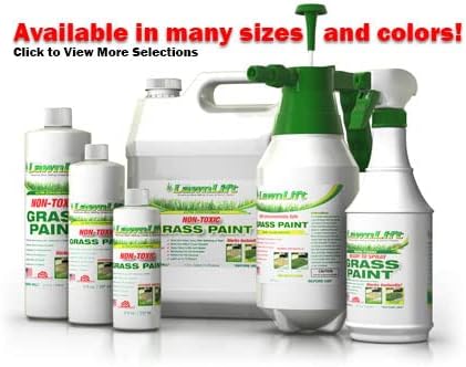 Lawnlift Ultra Concentrated (Green) Grass Paint 64oz. Covers up to 2000 sq feet* Coverage Will Vary depending on Condition of Grass, Sprayer Setting, Dilution Ratio and Desired Shade.