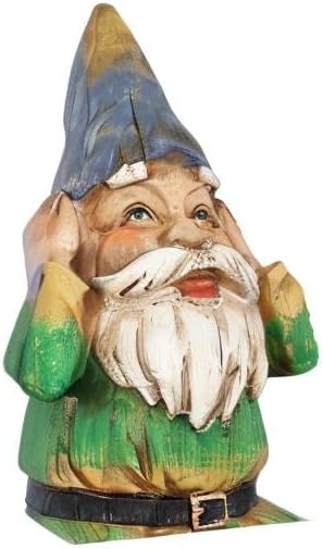 Sunnydaze Three Wise Garden Gnomes - Hear, Speak, and See No Evil Set - Outdoor Lawn Statues