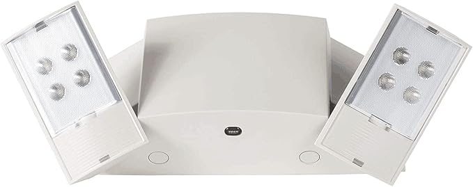 SPECTSUN 12 Pack White LED Emergency Exit Lighting Fixture with Battery Backup Exit Sign Lights-US Standard Emergency Light Combo-Fireproof Materials–Thermoplastic Housing for Indoor Outdoor