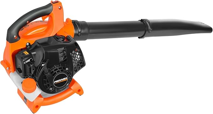 PROYAMA Gas Powered Leaf Blower, 3-in-1 26cc 2-Cycle Handheld Leaf Blower & Leaf Vacuum Mulcher, 412 CFM 200 MPH Cordless Blower with 10 Gallon Collection Bag for Lawn Yard Blowing Snow Dust Debris