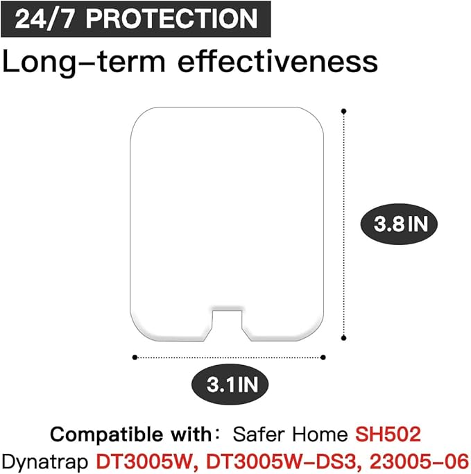 40 Pcs Sticky Refill Glue Cards, Replacement Glue Boards, Compatible with Safer Home SH502, Dynatrap DT3005W-DS3, DT23005-06, Targets Moth, Fly, Mosquito, Gnat and More, Extremely Sticky, Value Pack