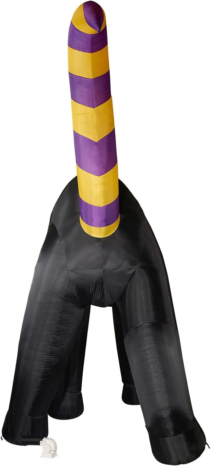 Haunted Hill Farm 20-Ft. Black Cat Halloween Inflatable with Lights, Giant Outdoor Prelit Blow-Up, Festive Halloween Party Decor