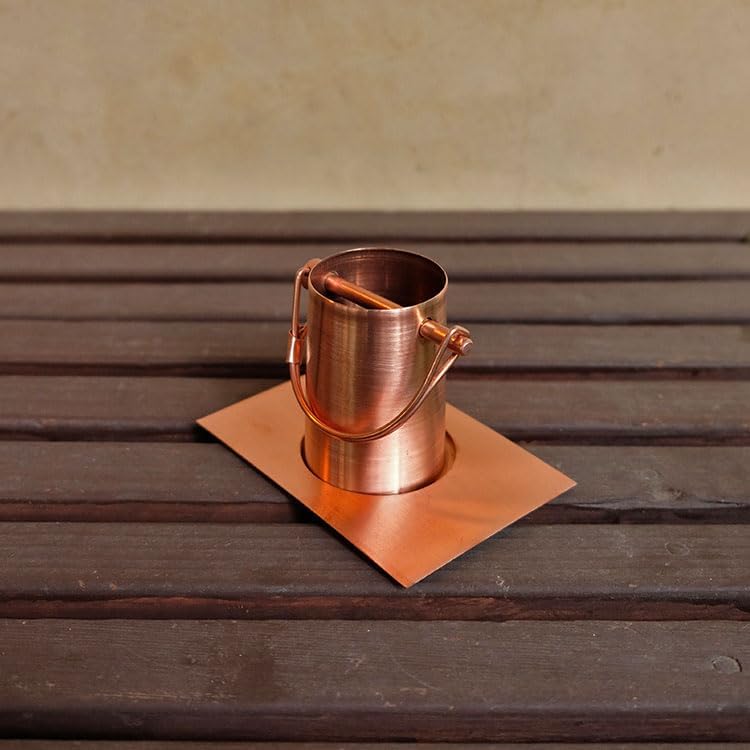 Nutshell Stores Steel Cups Rain Chain - Copper Plated - 20 Feet