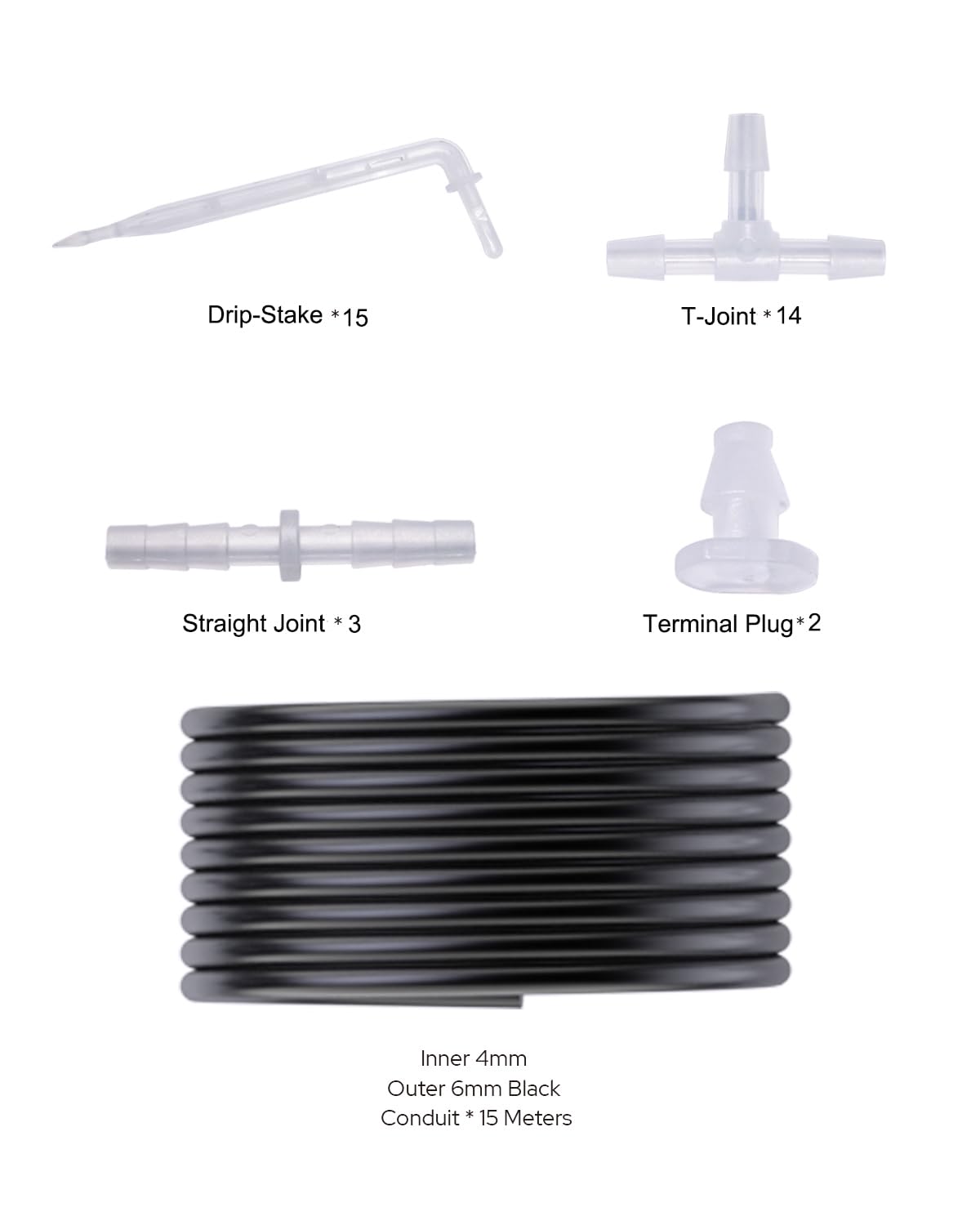 Solar Automatic Drip Irrigation System, Harness Sunshine or External Power for Indoor and Outdoor Use, Rain or Shine! Supports Up to 15 Potted Plants (Expansion Kit/Extra Accessories Kit)
