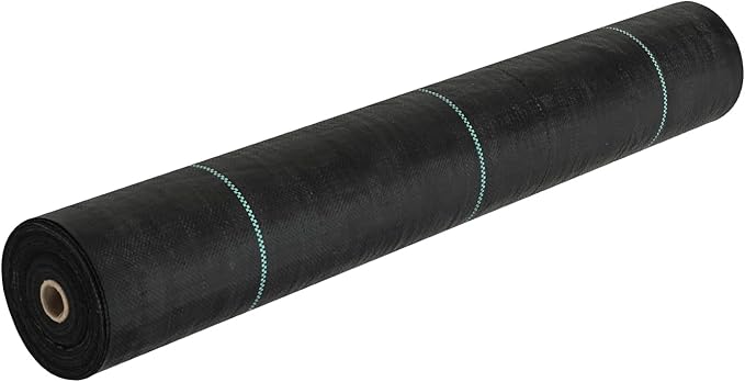 VEVOR 4FTx300FT Premium Heavy Duty Weed Barrier Landscape Fabric, 3.2OZ Woven Geotextile Fabric Under Gravel, High Permeability for Weed Blocker Weed Mat, Driveway Fabric, Weed Control Garden Cloth