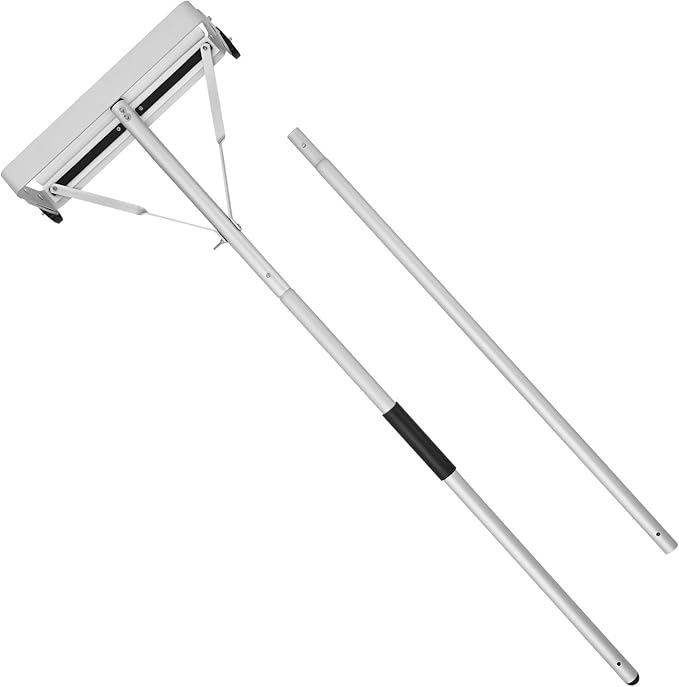 VEVOR Snow Roof Rake, 18.5 in Aluminum Blade, 5.2-30 ft Adjustable Roof Snow Scraper with Wheels & Slide, , Lightweight Snows Removal Tool for House Rooftop Leaves Debris Clearing