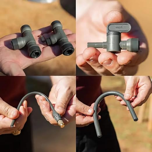 Vego Garden Irrigation Kit - Drip Irrigation System for Raised Garden Beds, Efficient Watering Solution for Vegetables, Flowers, and Plants, Easy DIY Installation (Large)