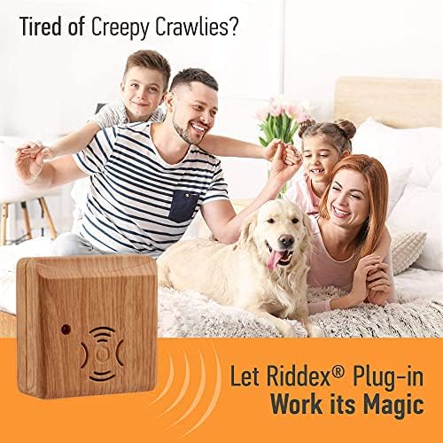 Riddex Sonic Plus Ultrasonic Pest Repeller, Plug in with Outlets for Indoor Use - Insect Repellent - Bug Repellents for Home Defense - Protect Against Rodents and Insects (3 Pack Wood)