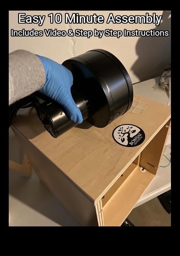 Bonsai 12"x12" 99.99% HEPA Horizontal Laminar Flow Hood for Mushrooms/Mycology 110V