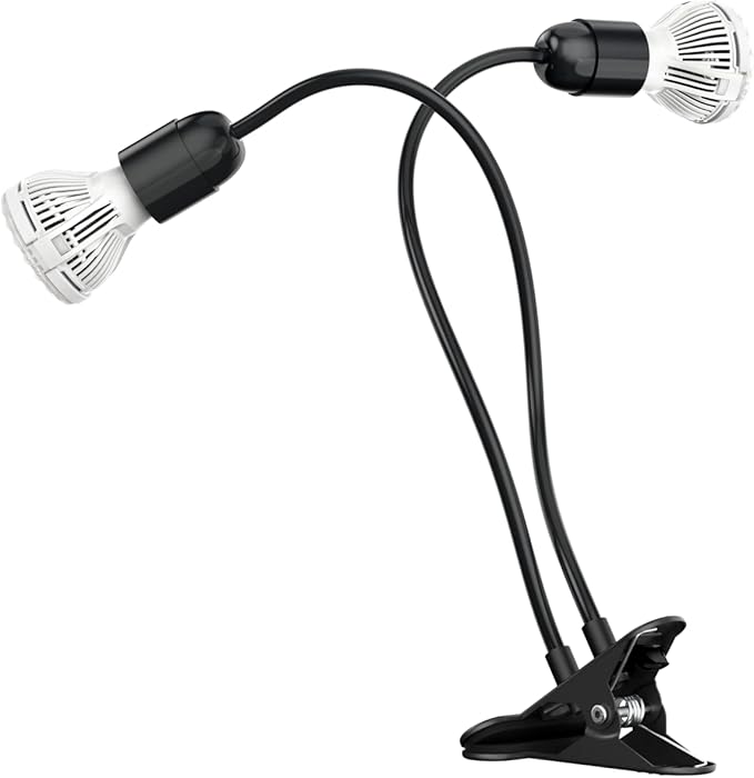 SANSI LED Grow Lights for Indoor Plants, Lifetime Free Bulb Replacement, 300W Full Spectrum Dual Gooseneck Clip Plant Grow Light with Optical Lens for High PPFD Growing Power Lamp