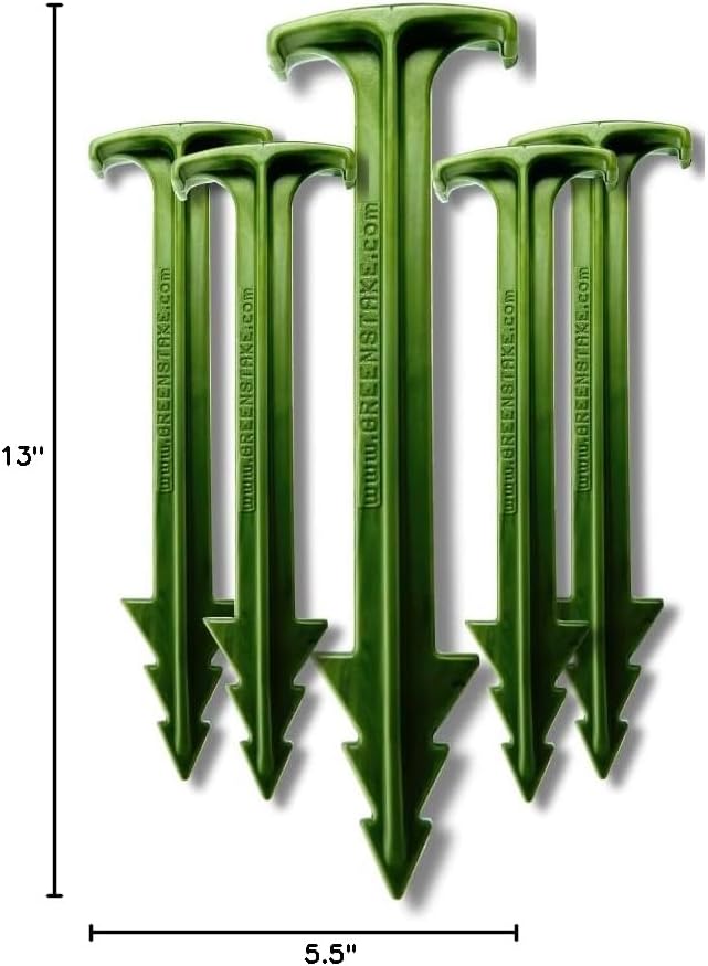 Pack of 50 - GreenStake 4-Inch Biodegradable Garden Stakes, Superior Holding Power - Eco-Friendly Garden Support Pegs & Fabric Pins for Membrane, Netting, Turf, Landscaping and Gardening