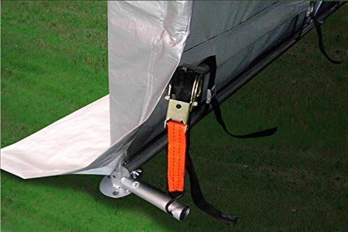 20'x12' Heavy Duty Carport with Zipper Doors – Galvanized Steel Frame & Waterproof PE Cover, UV-Resistant, Grey Portable Garage Canopy Shelter (20'x12')