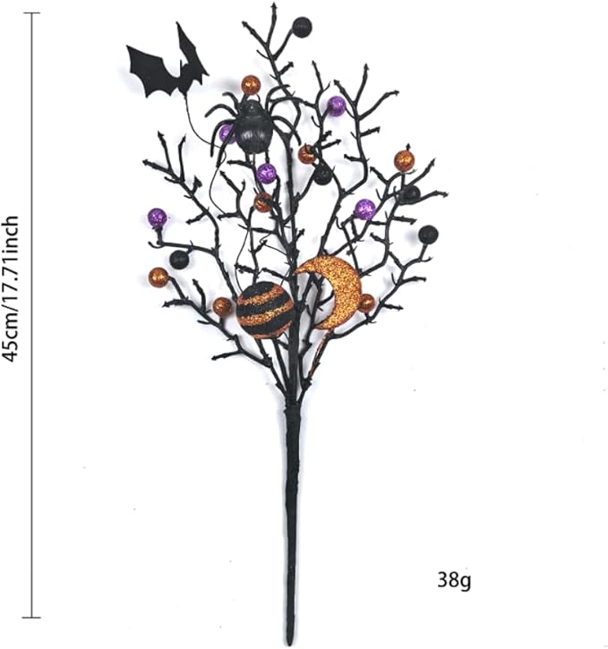 Large Halloween Artificial Flower Decorations, Spider and bat cuttings for Home, Office, Kitchen Decoration, Halloween Party Supplies,Halloween Indoor and Outdoor Party Decor Supplies