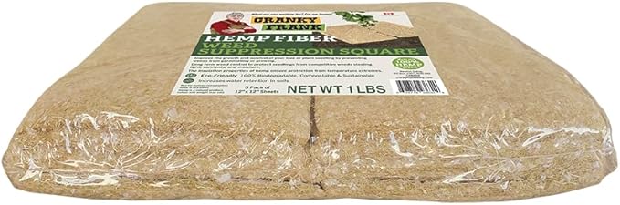 Fiber Weed Suppression Mat, Pack of 5 - Biodegradable, insulative, Water retaining, Hemp mats for Long-Term Protection of Plant seedlings
