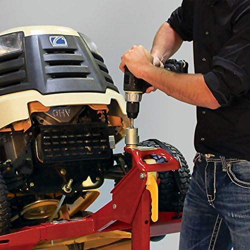 MoJack EZ MAX 45001-OP- Residential Riding Lawn Mower Lift, 450lb Lifting Capacity, Fits Most Residential & ZTR Mowers, Folds Flat for Easy Storage, Use for Mower Maintenance Or Repair