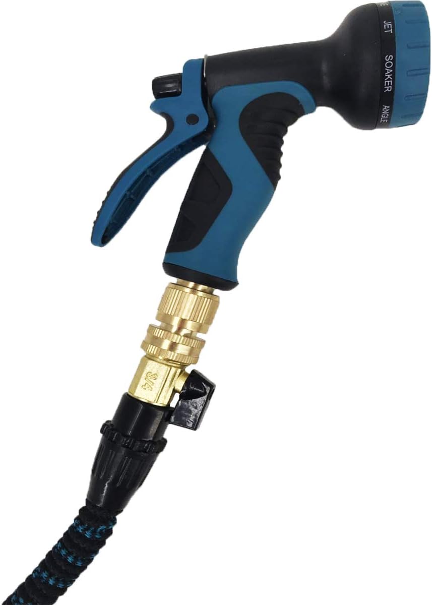 Garden Hose Quick Connectors, Solid Brass 3/4 inch GHT Thread Easy Connect Fittings No-Leak Water Hose Male Female Value Pack (3)