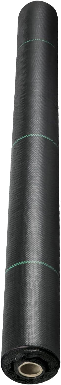 Happybuy 6FTx300FT Premium Weed Barrier Landscape Fabric Heavy Duty 3OZ, Woven Weed Control Fabric, Good Permeability for Weed Block Gardening Mat, Driveway Fabric, Landscaping Fabric, Ground Cover
