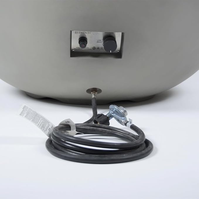 Lunar Bowl Concrete Fire Pit 42" x 42" Patio Firepit Includes Lava Rocks Modern Fire Pits & Outdoor Fireplaces for Garden, Deck, Indoor & Outdoor Heating