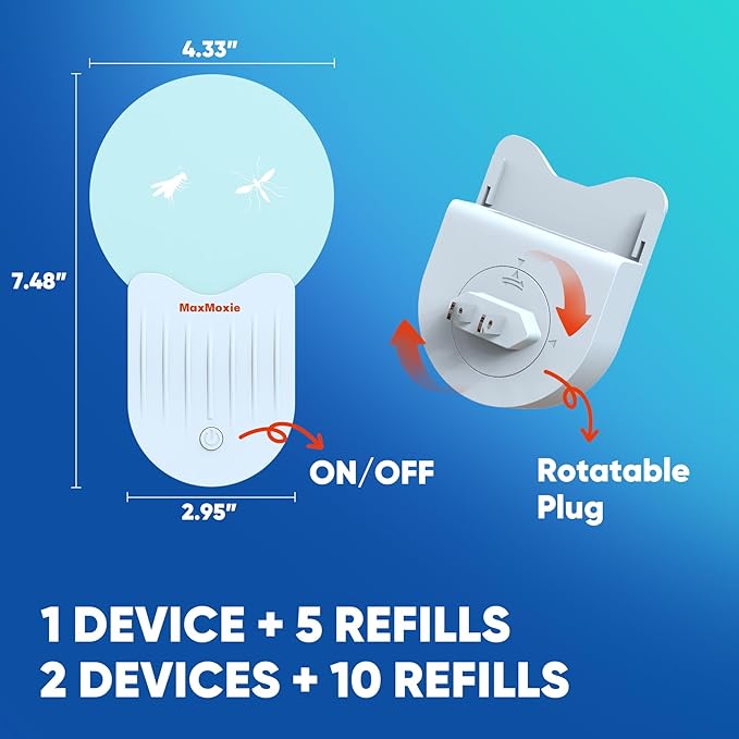 Flying Insect Trap Indoor, Fly Bug Zapper Pest Light Trap for Mosquito, Fruit Flies, Gnats, Moths, Attractant Bug Catcher Light for Home