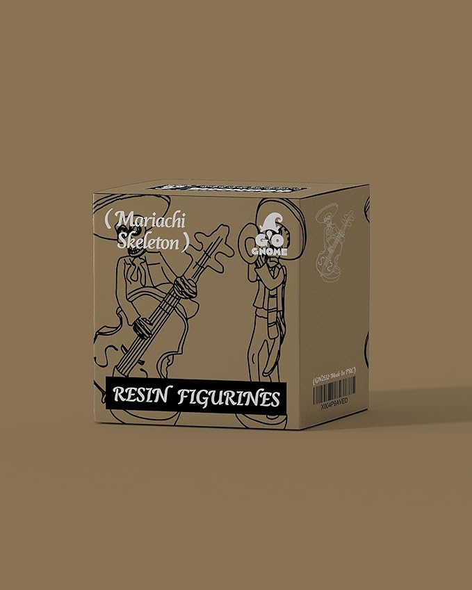 Day of The Dead Mariachi Skeleton Figurines 4.3'' – Set of 2 Hand-Painted Resin Día de Los Muertos Decorations – Mexican Folk Art Halloween Decor for Home, Altar, Table Centerpiece (Mariachi)