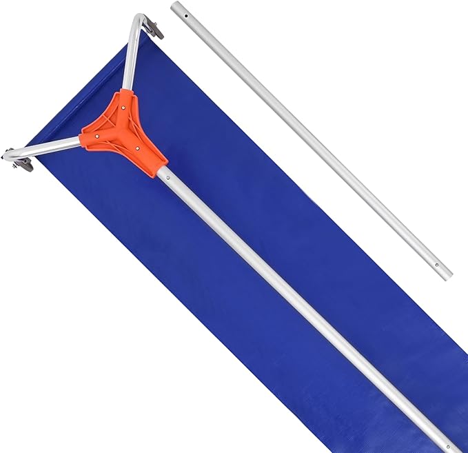 VEVOR Snow Roof Rake, 17 in Aluminum Blade, 4.1-17.2 ft Adjustable Roof Snow Scraper with Wheels & Slide, Lightweight Snows Removal Tool for House Rooftop Leaves Debris Clearing