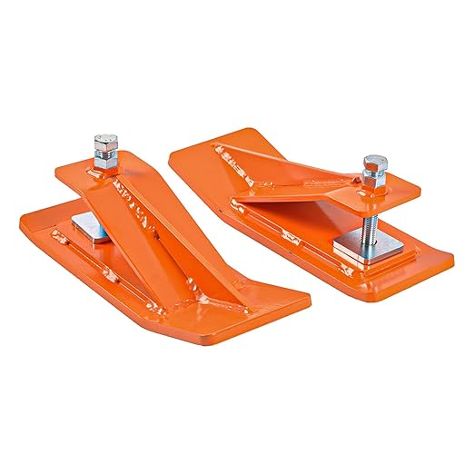 Doppy 2Pcs Tractor Bucket Protector, Ski Edge Protector, Bucket Edge Anti-Skid Device, for Snow Leaves Removal Spreading Gravel