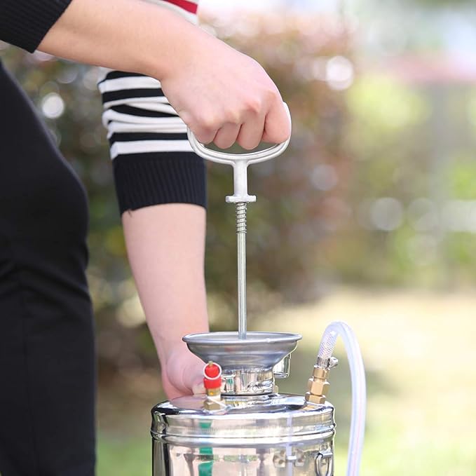 CLICIC 2.5 Gallon Stainless-Steel Sprayer, Professional Backpack Sprayer