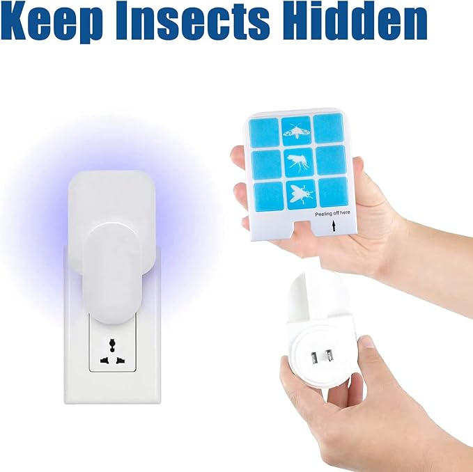 20 Pcs Refill Glue Cards Compatible with Safer Home SH502, SH503 Indoor Fly DT3005W Plug-in Bug Light for Flies, Fruit Flies, Moths, Gnats, and Other Flying Insects