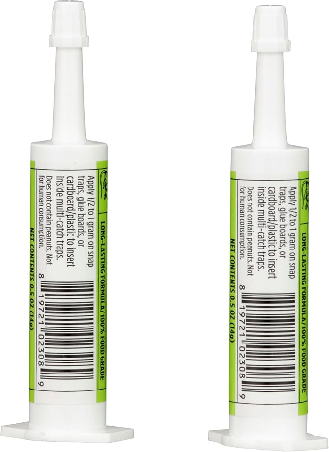 Grandpa Gus's Pest Control Large Snap Traps for Mice/Rats (6 Pack) Bundle with 1 Pack Rodent Lure, Food-Grade Bait, 0.5 oz