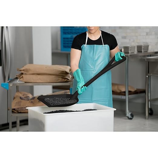 SPARTA 41077EC03 Plastic Sanitary Shovel, Food Safe Plastic Shovel For Commerical Kitchens, 14 Inches, Black, (Pack of 3)