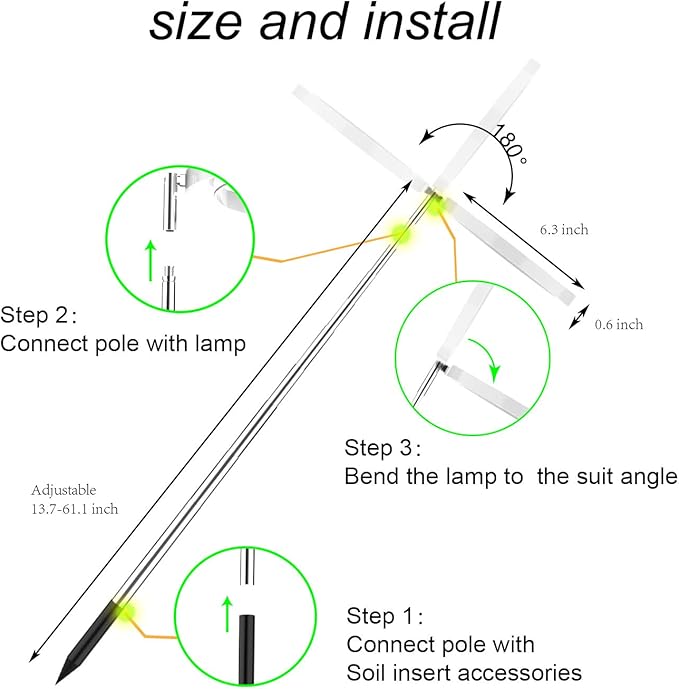 Plant Grow Light,yadoker LED Growing Light Full Spectrum for Indoor Plants,Height Adjustable, Automatic Timer, 5V Low Safe Voltage,Idea for Large Plant Light, 2 Pack