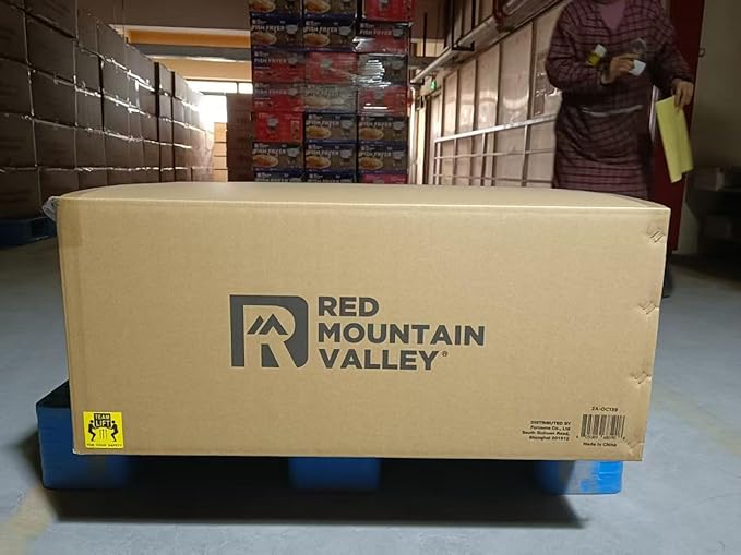 Red Mountain Valley 47" Outdoor Fire Pit with Adjustable Grill, 2-in-1 Outdoor Large Wood Burning Firepit Bowl, Bonfire Patio Fire Pits with Cooking grates, Metal Round Table for Backyard