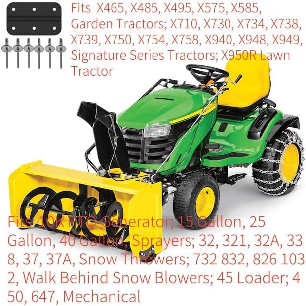 Replacement Blower Hinge Suite M71535, M90555 Fits X465, X495, X575, X585 X710, X750, X940, X949, X950R Lawn Tractor,Compatible 732 832, 826 1032 Walk-Behind Snow Blower