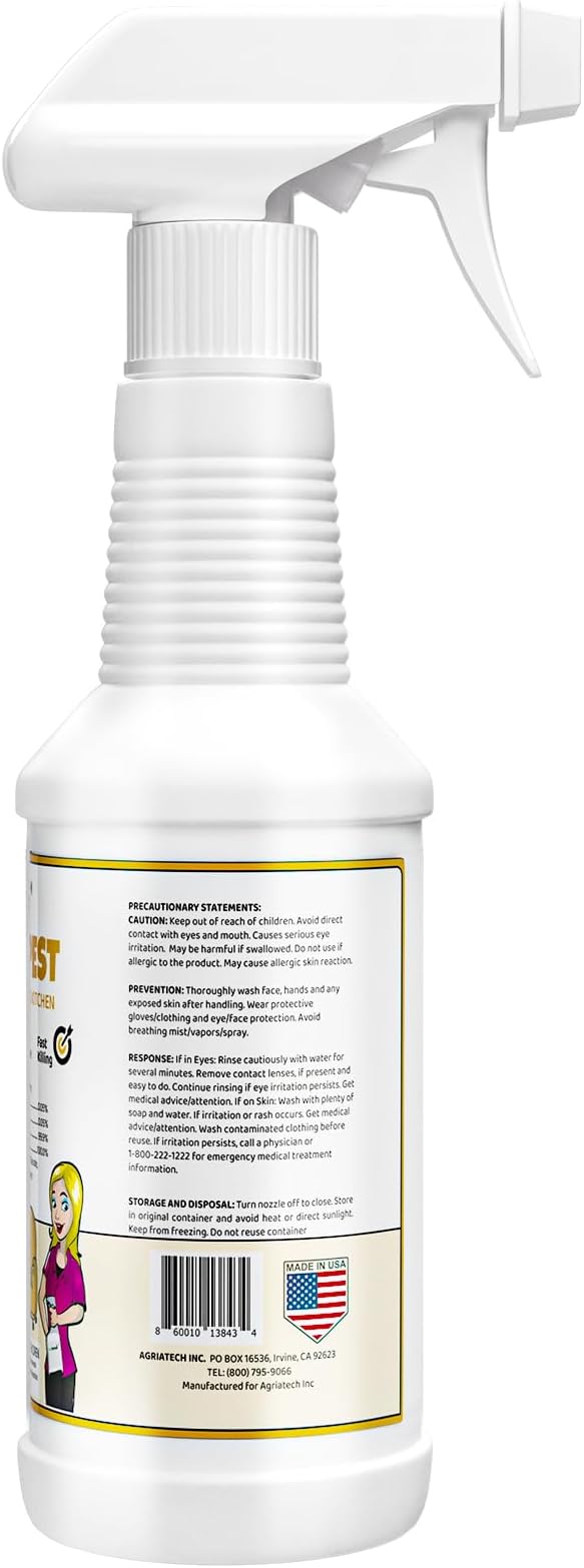 Bed Bug Spray 16 Oz, 100% Kill Efficacy, Indoor & Outdoor Bug Control for Bug Egg, Mite, Ant, Spider and Flea, Plant Extract Based Non Toxic Bed Bug Killer, Child & Pet Safe