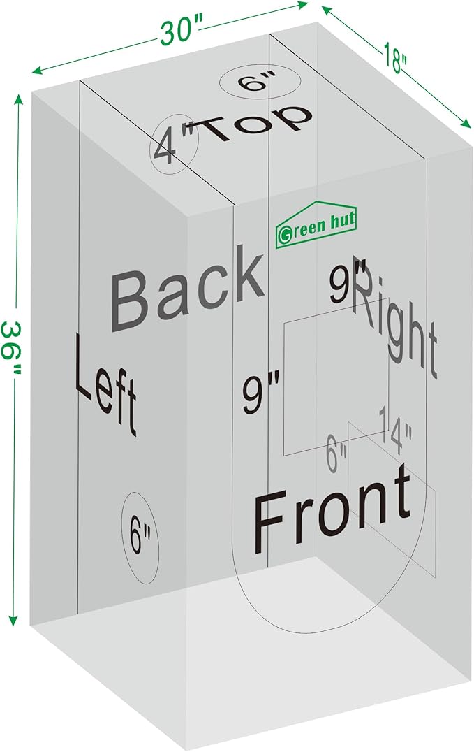 Small Grow Tent for Plants Indoor 18"x30"x36" Mylar Hydroponic Grow Tents Indoor Grow Room for Plant Fruit Flower Veg with Removable Waterproof Floor Tray