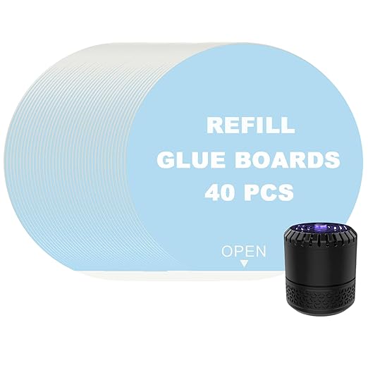 40 Pack 3.4” Replacement Refills for DynaTrap DT152, Indoor Glue Boards Refill Sticky Cards Compatible with DynaTrap DT152, for Katchy Duo and Other Models