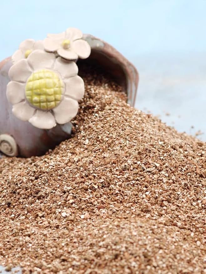 2QT Organic Vermiculite for Plants, Horticultural Soil for Potted Plants, Coarse Hydroponic for Succulent Orchid Gardening Reptiles