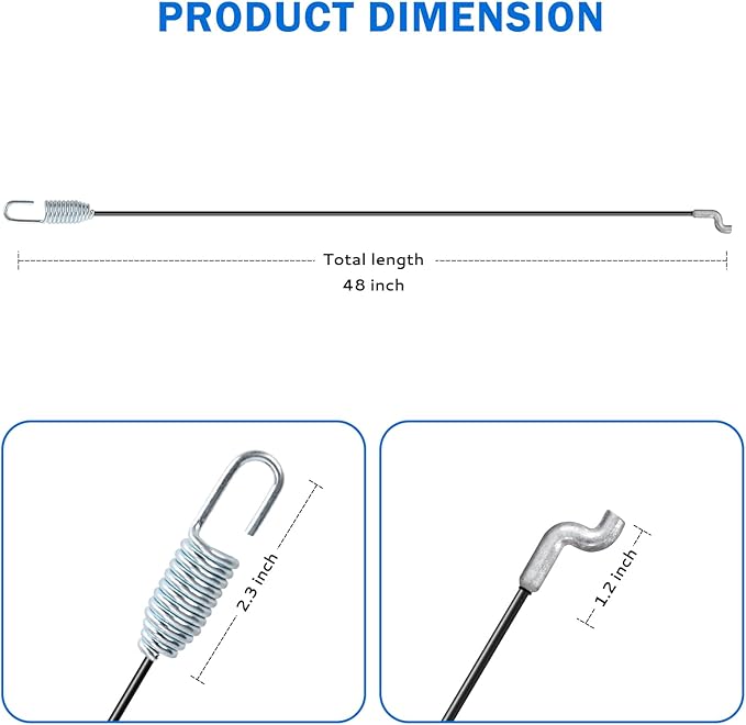 Creative.C 946-04230B Auger Drive Clutch Traction Control Cable for MTD Cub Cadet Troy-Bilt Storm Machines Yard Man Snow Blower Thrower 946-04230 946-04230A 746-04230 746-04230A