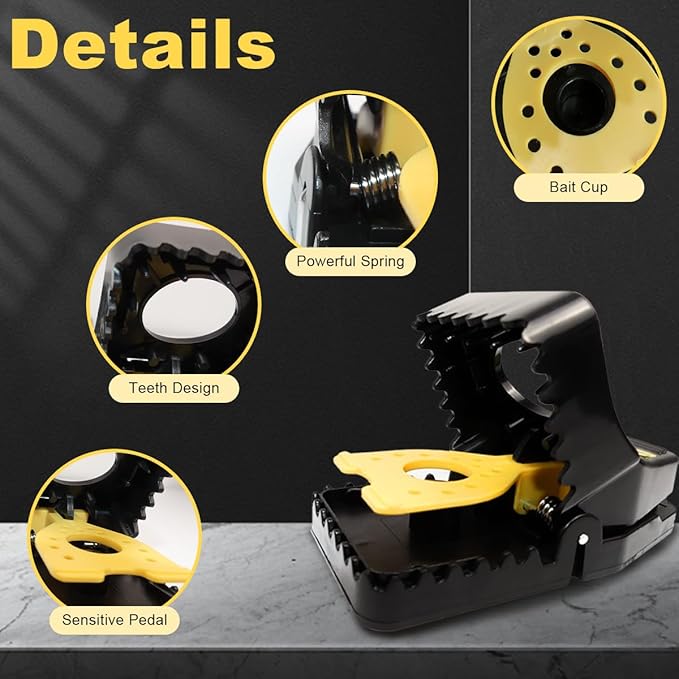 6 Pack Mouse Traps, Small Mice Trap Indoor Quick Effective Mousetrap Catcher, for Family Pet,Kitchen, Garage, and Office Use