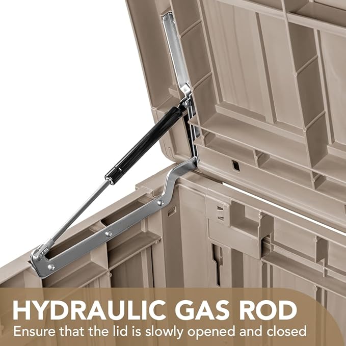 Devoko 150 Gallon Deck Box Resin Outdoor Storage Box Waterproof Storage Container for Patio Furniture Cushions