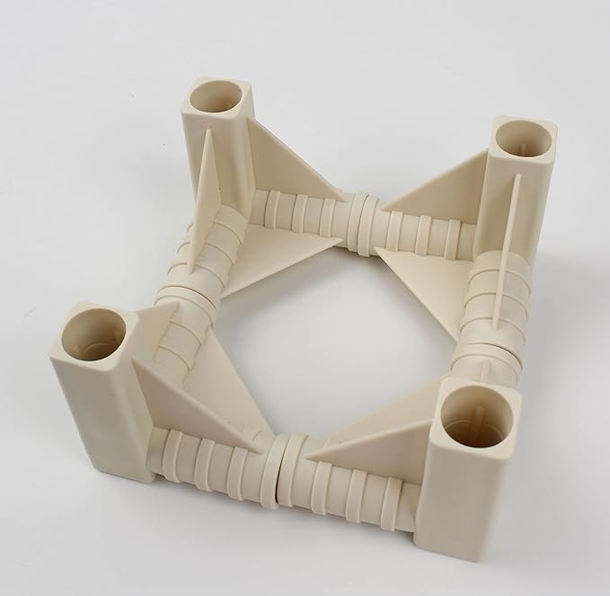 3-Way 16mm 5/8'' Pole for Plant Grow Tent, PVC Pipe Fittings Build Heavy Duty Greenhouse Frame Furniture Connectors Tent Connections, 4 Pcs, Cream