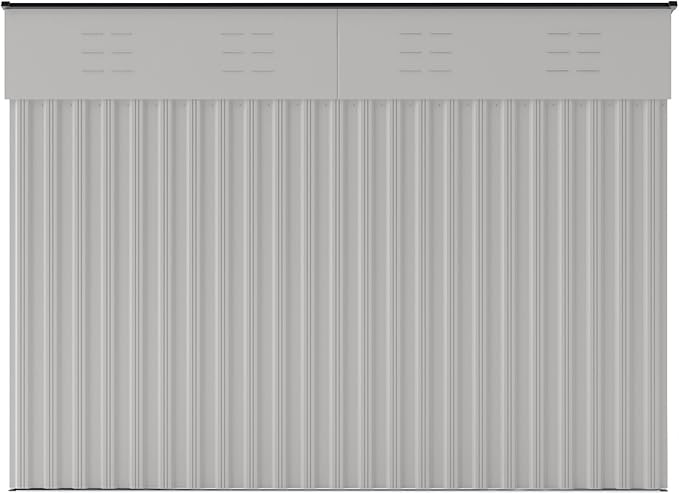 4×8 FT Outdoor Metal Storage Shed,Heavy-Duty Lean to Storage Shed with Lockable Single Side Hinge Door,Waterproof Metal Storage Tool House W/Sloping Roof,Air Vent&Protect Film,for Backyard,White