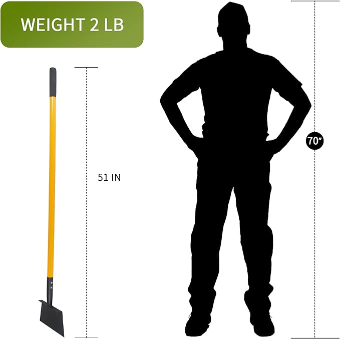 Multifunctional Cleaning Shovel, Heavy Duty Flat Square Spade Tool for Garden Outdoor Landscaping Weeding -51Inch