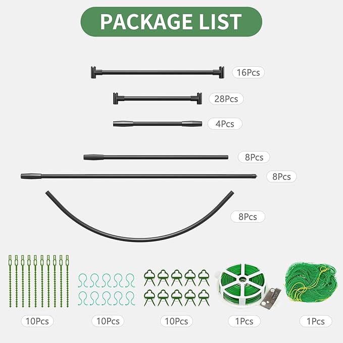 SUNYRISY Garden Arch Trellis, 87" x 59" x 47.2" Large Garden Trellis for Climbing Plants Outdoor, Tall Archway Plant Support Trellis Outdoor for Cucumber Grape Vine Vegetable Flower